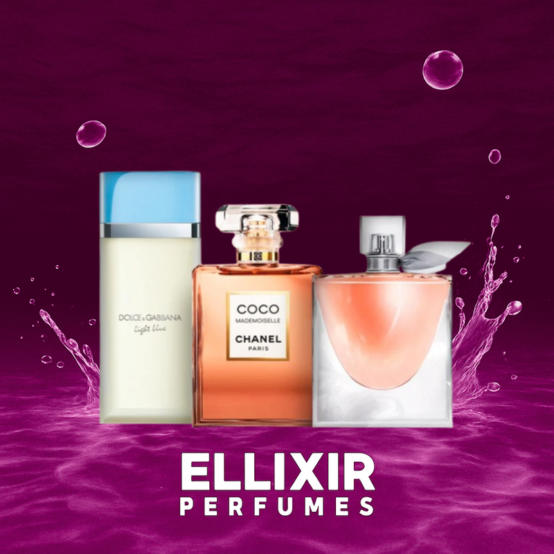 Combo de 3 Perfumes Femininos La Vie est Belle, Mademoiselle e Light Blue 100ml